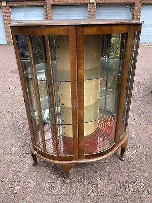 £80 • Buy Solid Mahogany Display Cabinet Bow Front