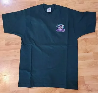 Vintage Minnesota Moose T Shirt Fruit Of The Loom 90’s Hockey FOTL Medium 94-96 • $30