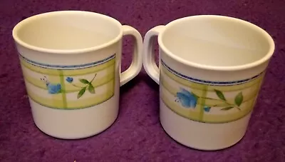 2 Vintage Gimex Melamine Cups Floral Design • £5.99