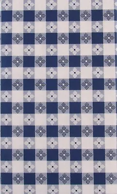 Floral Gingham Check Pattern Vinyl Flannel Bk Tablecloth Various Size/Color • $16.50