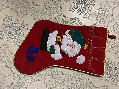 Red Santa Christmas Stocking Vintage • $9.80