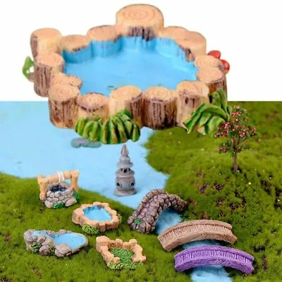 DIY-Miniature Fairy Garden Lawn Ornament Decor Pot Craft Accessories Dollhouse • £3.69