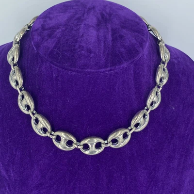£8 • Buy M&S Necklace Silver Tone Mariner Link Tbar Toggle 17”