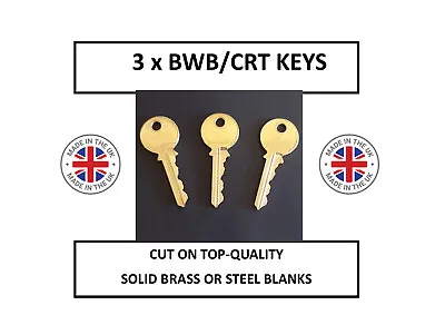 £7.99 • Buy 3 X Bwb Crt British Waterways Keys Padlock Shower Toilet Keys High-quality Keys