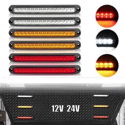 $36.98 • Buy 6x 10  15LEDs LED Sealed Truck Trailer Strip Brake Rear Stop Turn Tail Light Bar