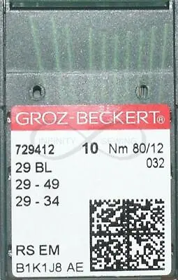 £14.95 • Buy CM500 Blind Hemmer Sewing Machine Needles Groz Beckert 29-34 29 BL LWx6T