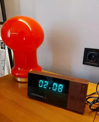 Vintage NOS USSR Desk Alarm Clock With Tube Nixie Alarm Clock • $90