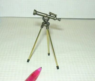 Miniature Town Square Telescope On Tripod: DOLLHOUSE 1:24 (HALF SCALE) • $5.49