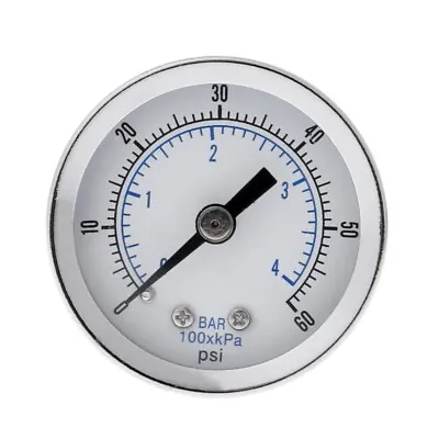 $7.50 • Buy Air Water  Pressure Gauge Vacuum Pressure Gauge 0-60 PSI Back Mount 1/8  NPT