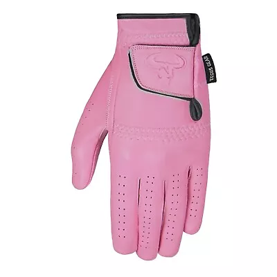 TEGUS GEAR Cabretta Leather Golf Gloves Soft Leather Golf Glove Pink 3 Pack • $27.99