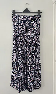 LAURA ASHLEY Navy Floral Midi Skirt RRP; £60 • £21.99