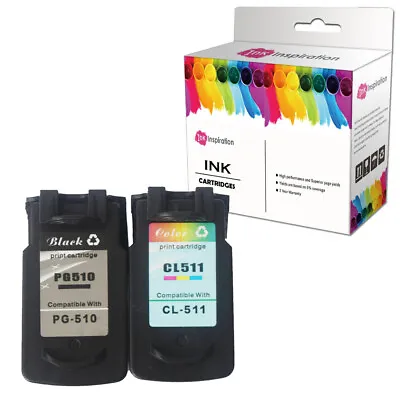 2 Ink For Canon PG-510 CL-511 PIXMA MP495 IP2700 IP2702 MP230 • £30.29
