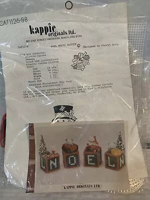 NOS Kappie Originals Ltd Noel Music Blocks Plastic Canvas Needlepoint 1126-88 • $6.95