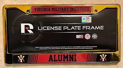 VMI Virginia Military Institute Alumni Gold Metal License Plate Frame Tag ✅ New • $13.49