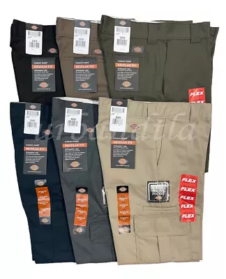 Dickies Men's WP595 Flex Regular Fit Cargo Pants Straight Leg Work Pants • $42.78