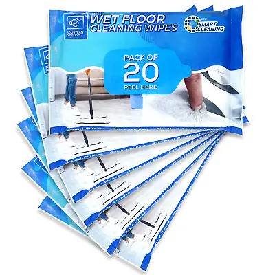 120 Floor Wipes Mop Wet Cloth Cleaning Flat Mops Cloths Refill Wood Laminate • £9.99