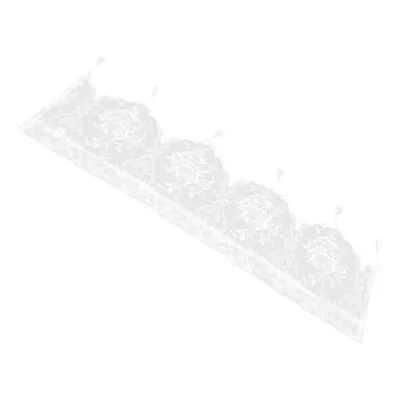  Rose Lace Curtains Bedroom Window Blinds Kitchen Valance Sheer • £9.19