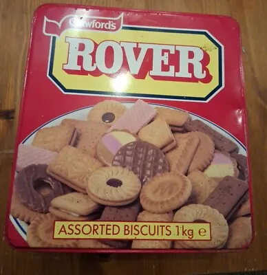 Rare 1970's/80's Vintage Crawfords Rover Assorted Biscuit Tin (Empty) • £6