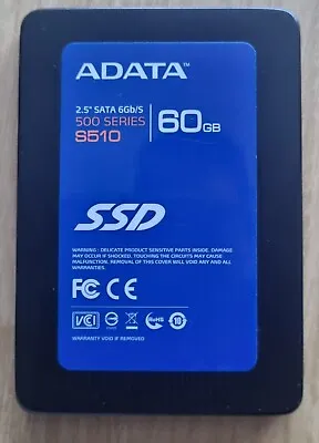 ADATA 60GB 2.5   Solid State Drive  - AS510S3-60GM -B • £5.99