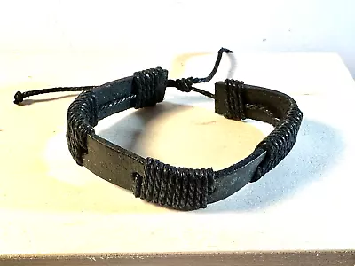 Men's Women's Wrap Braided Leather Bracelet Cuff Bangle Adjustable.  Lot A5. • $7.95