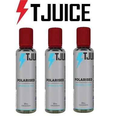 T-Juice Vape E-Liquid 20ml Concentrate Longfill Nicotine Free 0mg Polarised Mint • £6.99