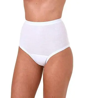 £9.99 • Buy Ladies Black Or White Incontinence Washable Briefs With Cotton Pad S M L XL XXL