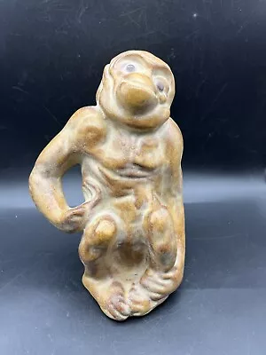 Vintage Pottery Ceramic Monkey Animal Figurine Statue 9.5  Tall Heavy • $55.90