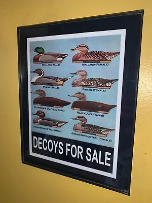 Wood Duck Decoy Hunting Lodge Bar Man Cave Advertising Sign • $27.99