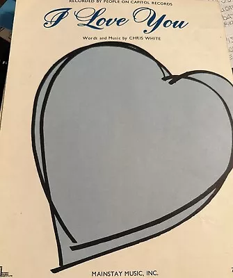 I Love You By The Zombies 1960 Sheet Music • $10