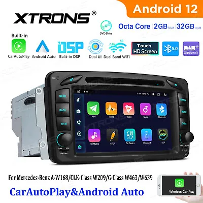 Android 12 8-Core Touch Car GPS Stereo DVD Radio SWC For Mercedes-Benz W203 W209 • $249.99