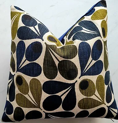 £12 • Buy Peacock , Navy Cotton Cushion Cover 50x50cm 