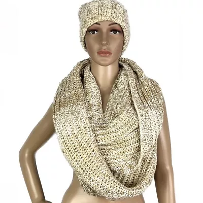 Michael Michael Kors Metallic Infinity Scarf And Beanie Set • $24.99