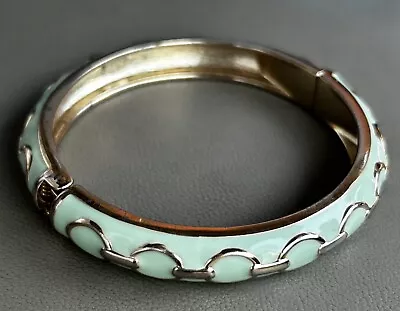 $18.99 • Buy Premiere Designs Enamel Bangle Bracelet Pistachio Green Hinged Excellent