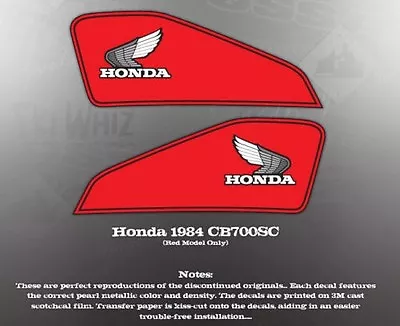 $64.85 • Buy Honda 1984 Cb700 Cb700sc Nighthawk Tank Decal Set