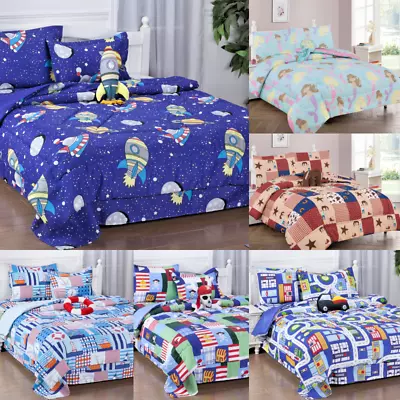 New Bedroom Kid Bed In A Bag Comforter Sheet Complete Bedding Set Twin Full Size • $39.10