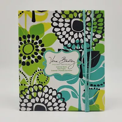 Vera Bradley Pocket Traveler Mini Notes Address Book Green Yellow Aqua Unused • $7.95