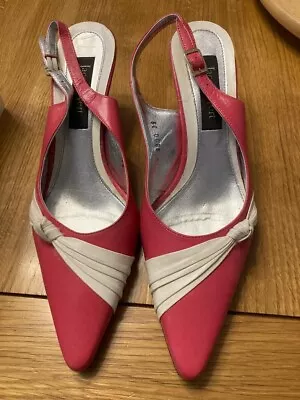 Jacques Vert Pink Heeled Wedding Shoes  & Shoulder Handbag Set Size 39 / 5.5 • £18