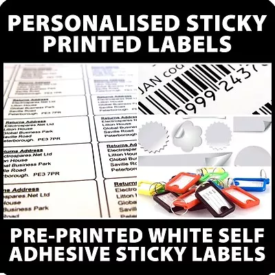 £5.95 • Buy 2080 X PRE PRINTED SELF ADHESIVE WHITE MINI LABELS RETURN ADDRESS PERSONALISED