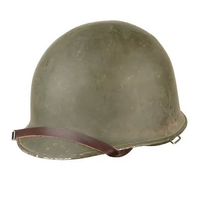 Genuine Original US M1 Helm With New Plastic Liner - WW2/Vietnam Reenactment • £53.95