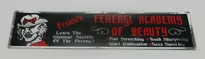 $2.99 • Buy Star Trek DS9 Freidas Ferengi Academy Of Beauty Metal Foil Bumper Sticker UNUSED