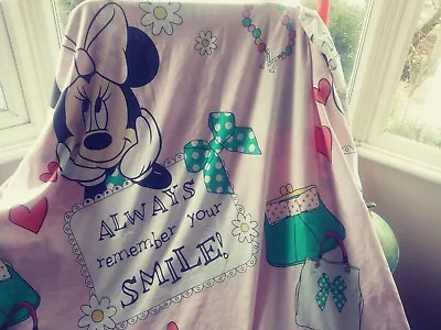 Vintage 90's Disney Pink Minnie Mouse Duvet Cover Bedding Set Retro • £16