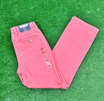 VINEYARD VINES Slim Fit Breaker Mens Pink Flat Front Cotton Pants 30x30 NWT • $29.99