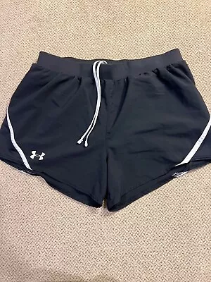 Womens Under Armour Black Lined Shorts Medium M • $11.20