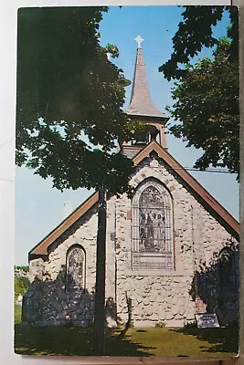 Michigan MI Mackinac Island Little Stone Church Postcard Old Vintage Card View • $0.50