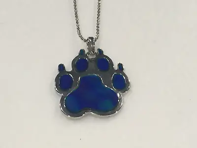 New Dog Or Wolf Paw / Claw Print Mood Necklace Color Change Mood Charm • $7.99
