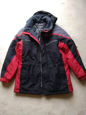 Pacific Trail Youth Boys Large 14-16 Winter Coat Red Black Hood Ski Jacket • $14.50