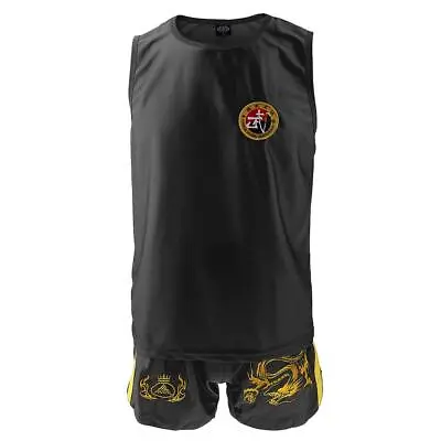 Unisex Kung Fu Boxing Martial Arts Muay Thai MMA Vest Shorts Clothing Uniform • £14.51