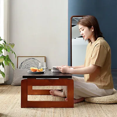 Wooden Folding Coffee Table Low Tea Table Tea Picnic Table Asian Style SALE • $67.16