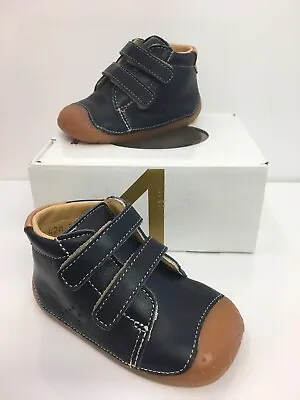 BabyBotte Zoupi Infant Boys Cruiser Shoes In Navy Leather • £27.90