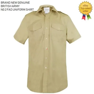 £12.95 • Buy Genuine British Army No2 FAD Uniform Military Dress Shirt All Ranks Fawn New 